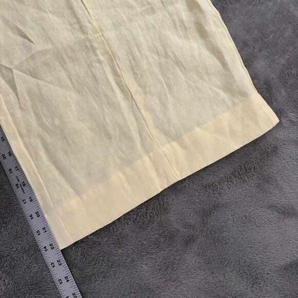 Nomad The Label French Linen Florentina Wide Leg Jumpsuit XXL Lemon Yellow - Picture 6 of 7